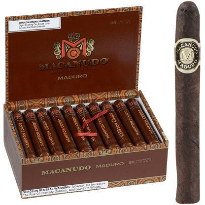 Macanudo Maduro Hampton Court Tubos 25 Ct. Box 5.50X42