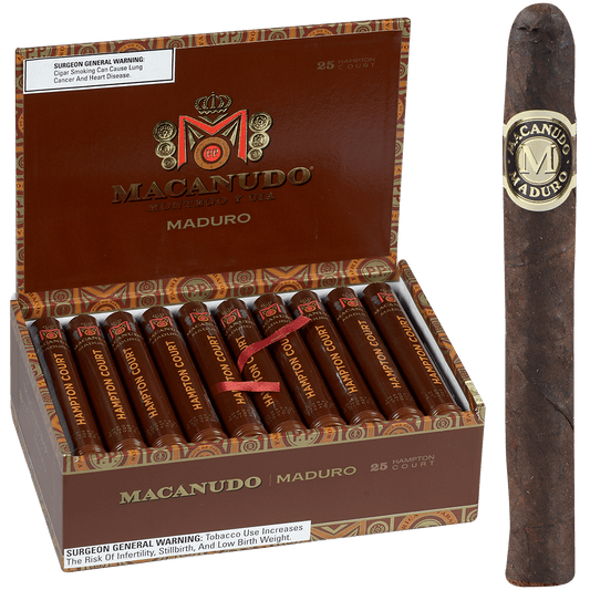 Macanudo Maduro Hampton Court Tubos 25 Ct. Box 5.50X42