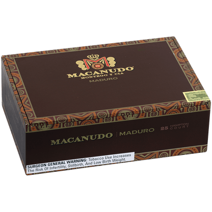 Macanudo Maduro Hampton Court Tubos 25 Ct. Box 5.50X42