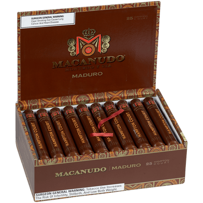 Macanudo Maduro Hampton Court Tubos 25 Ct. Box 5.50X42