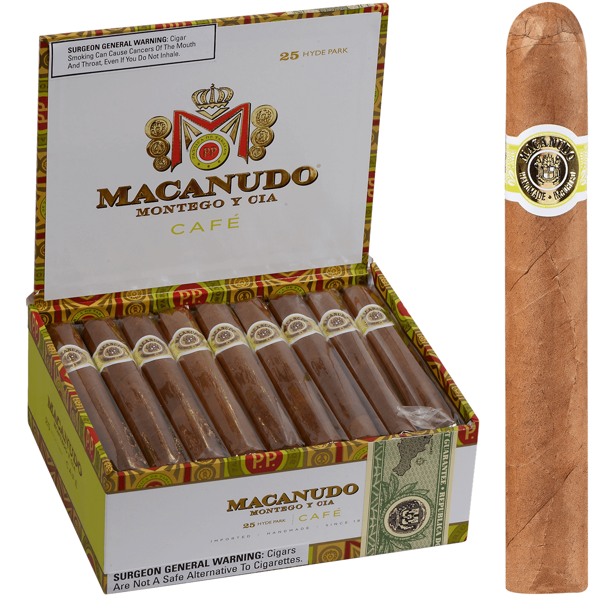 Macanudo Cafe Baron De Rothschild 25 Ct. Box 6.50X42