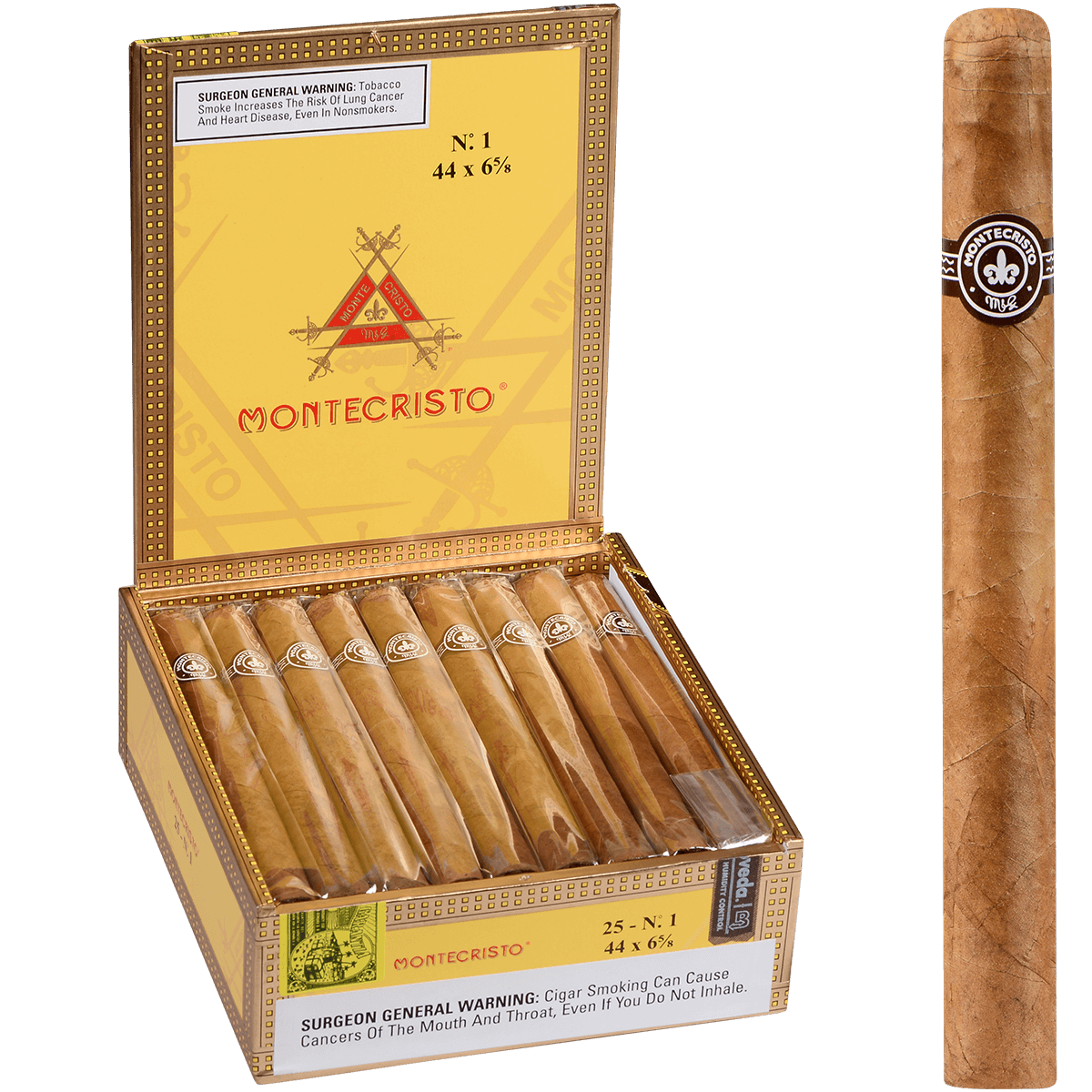 Montecristo No. 1 Natural 25 Ct. Box 6.62X44