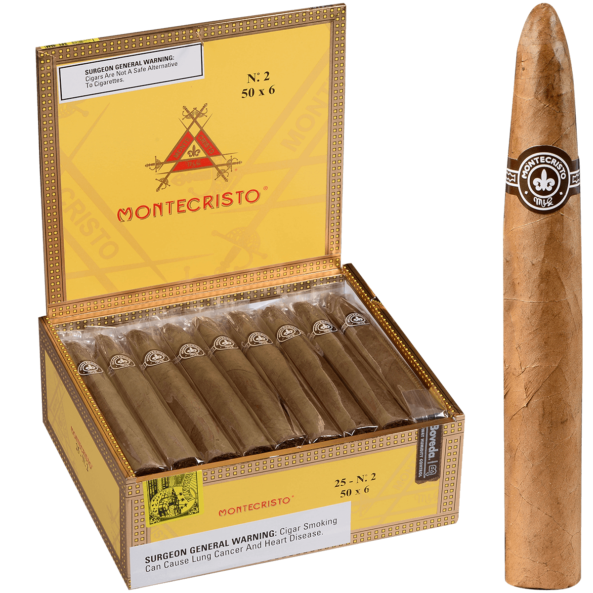 Montecristo No. 2 Torpedo Natural 25 Ct. Box 6.00X51