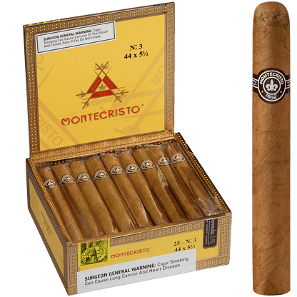 Montecristo No. 3 Natural 25 Ct. Box 5.50X44