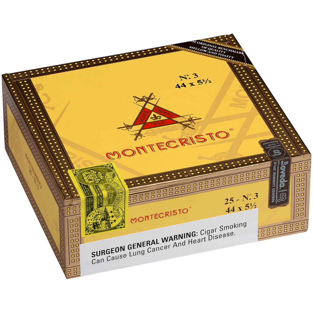 Montecristo No. 3 Natural 25 Ct. Box 5.50X44