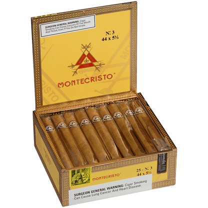 Montecristo No. 3 Natural 25 Ct. Box 5.50X44