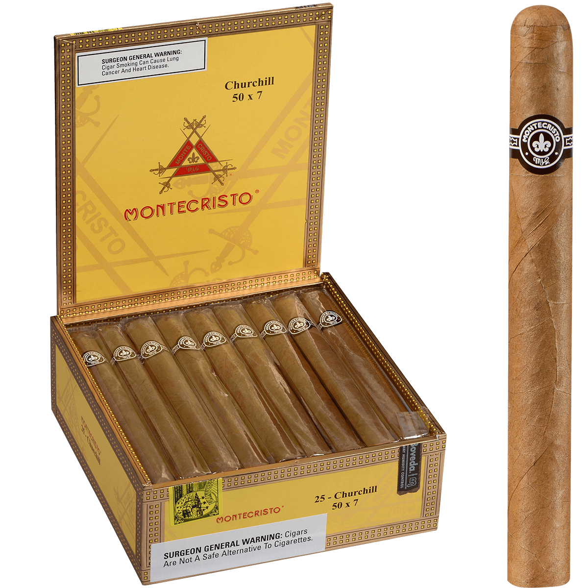 Montecristo Churchill Natural 25 Ct. Box 7.00X50