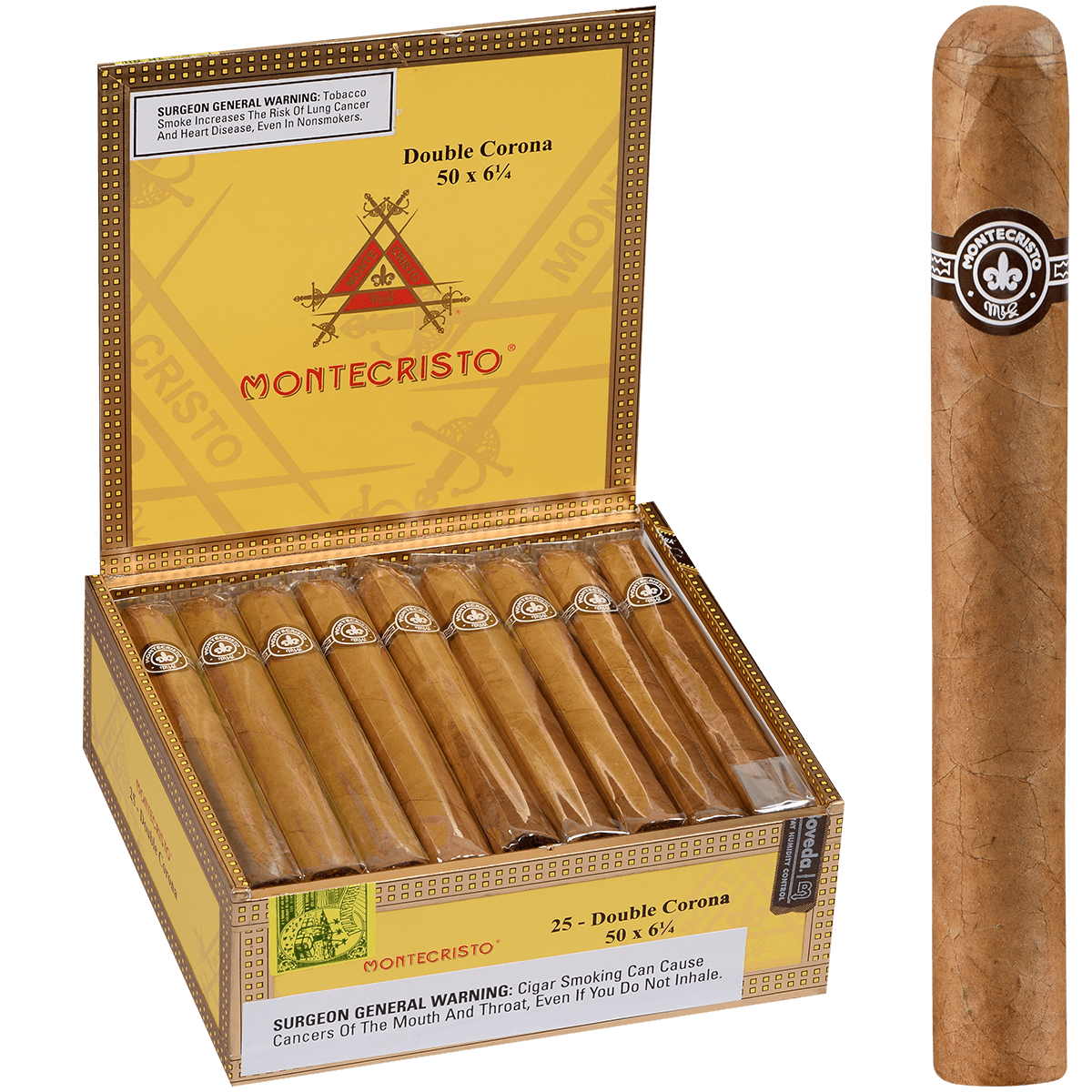 Montecristo Double Corona Natural 25 Ct. Box 6.25X50