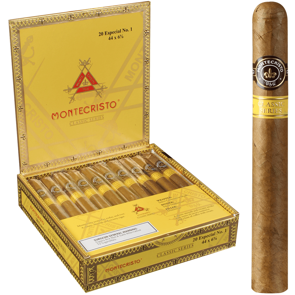 Montecristo Classic Collection Especial No. 1 20 Ct. Box 6.625X44