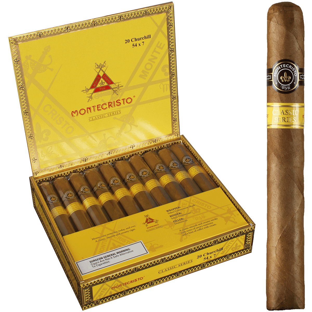 Montecristo Classic Collection Churchill 20 Ct. Box 7.00X54