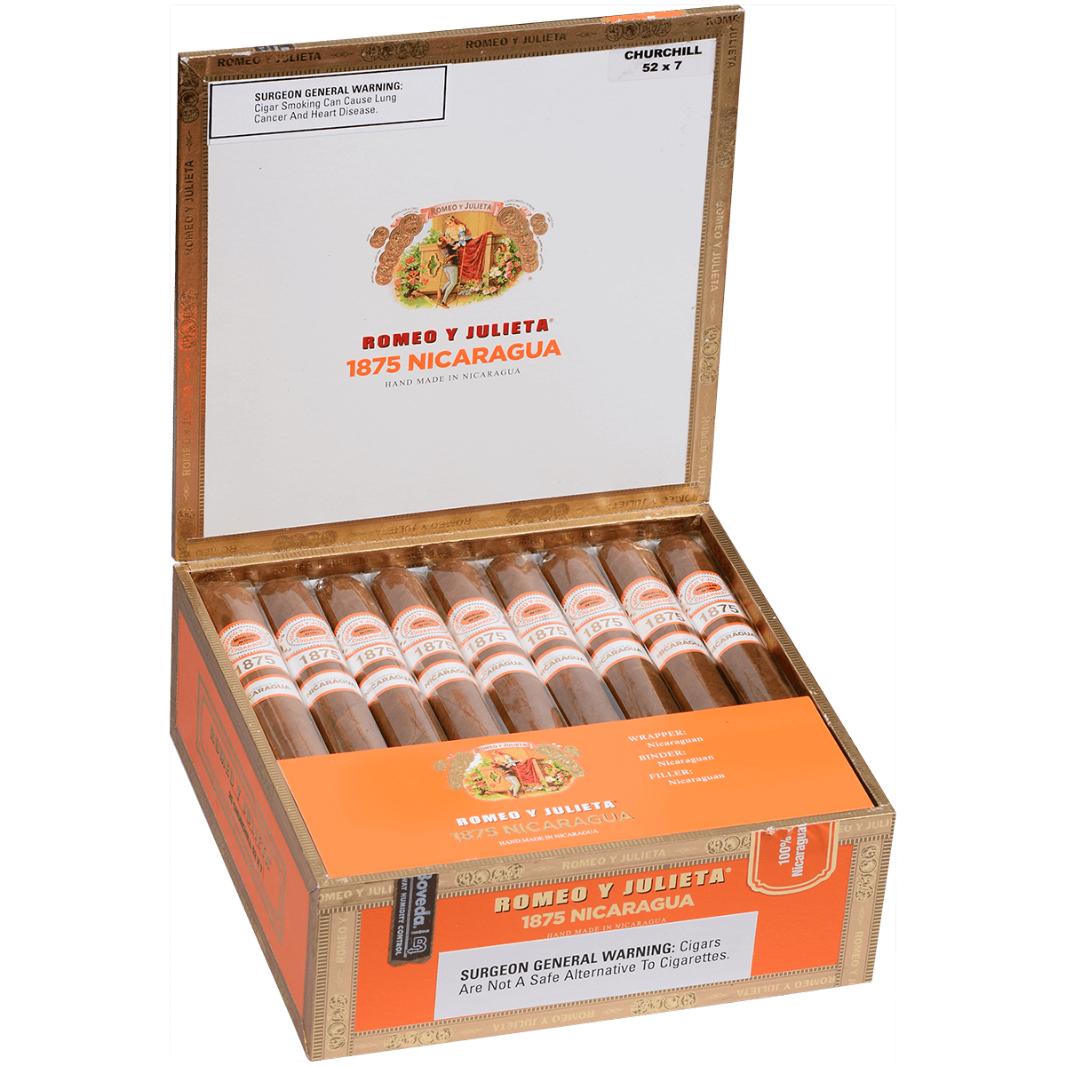 Romeo Y Julieta 1875 Nicaragua Churchill 25 Ct. Box 7.00X52