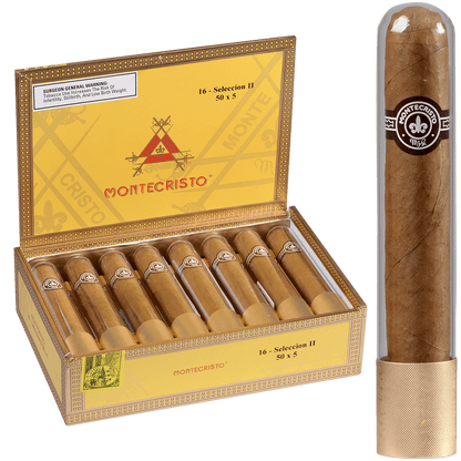 Montecristo Seleccion Ii Robusto Tubes 16 Ct. Box 5.00X50
