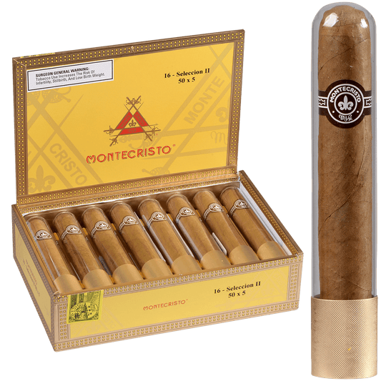 Montecristo Seleccion Ii Robusto Tubes 16 Ct. Box 5.00X50