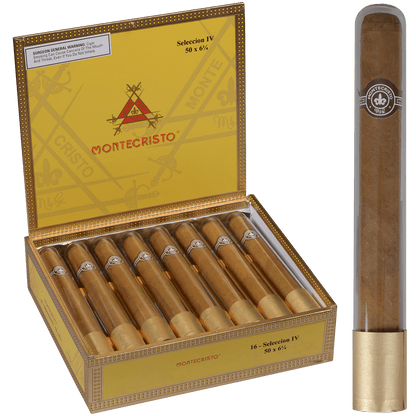 MONTECRISTO SELECCION IV DOUBLE CORONA TUBES 16 CT. BOX 6.25X50