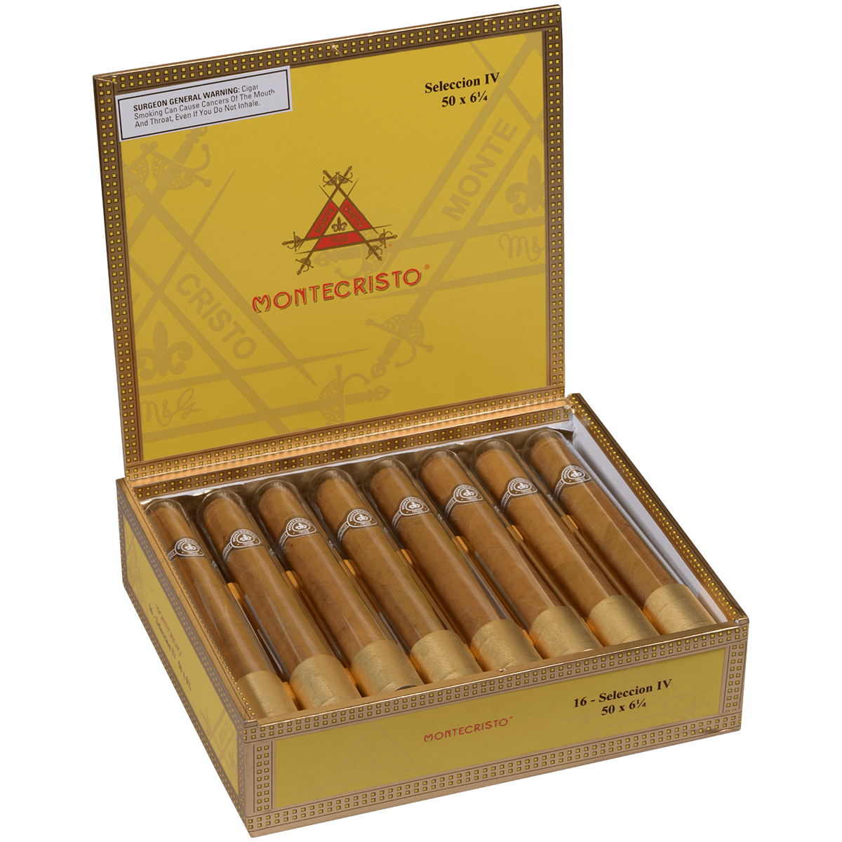 MONTECRISTO SELECCION IV DOUBLE CORONA TUBES 16 CT. BOX 6.25X50