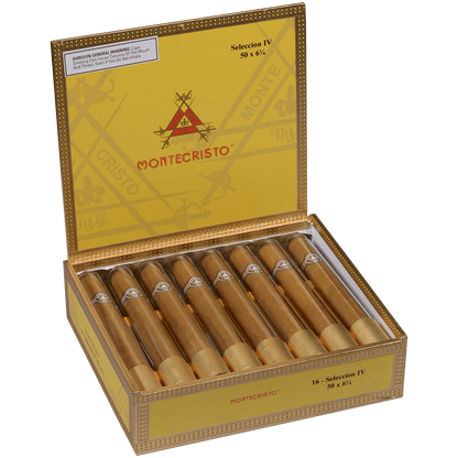 MONTECRISTO SELECCION IV DOUBLE CORONA TUBES 16 CT. BOX 6.25X50