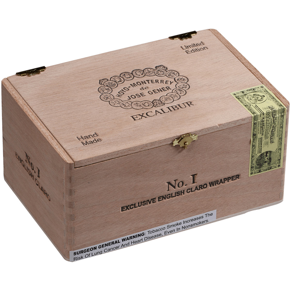 Hoyo Excalibur English Claro No. I 20 Ct. Box 7.25X54