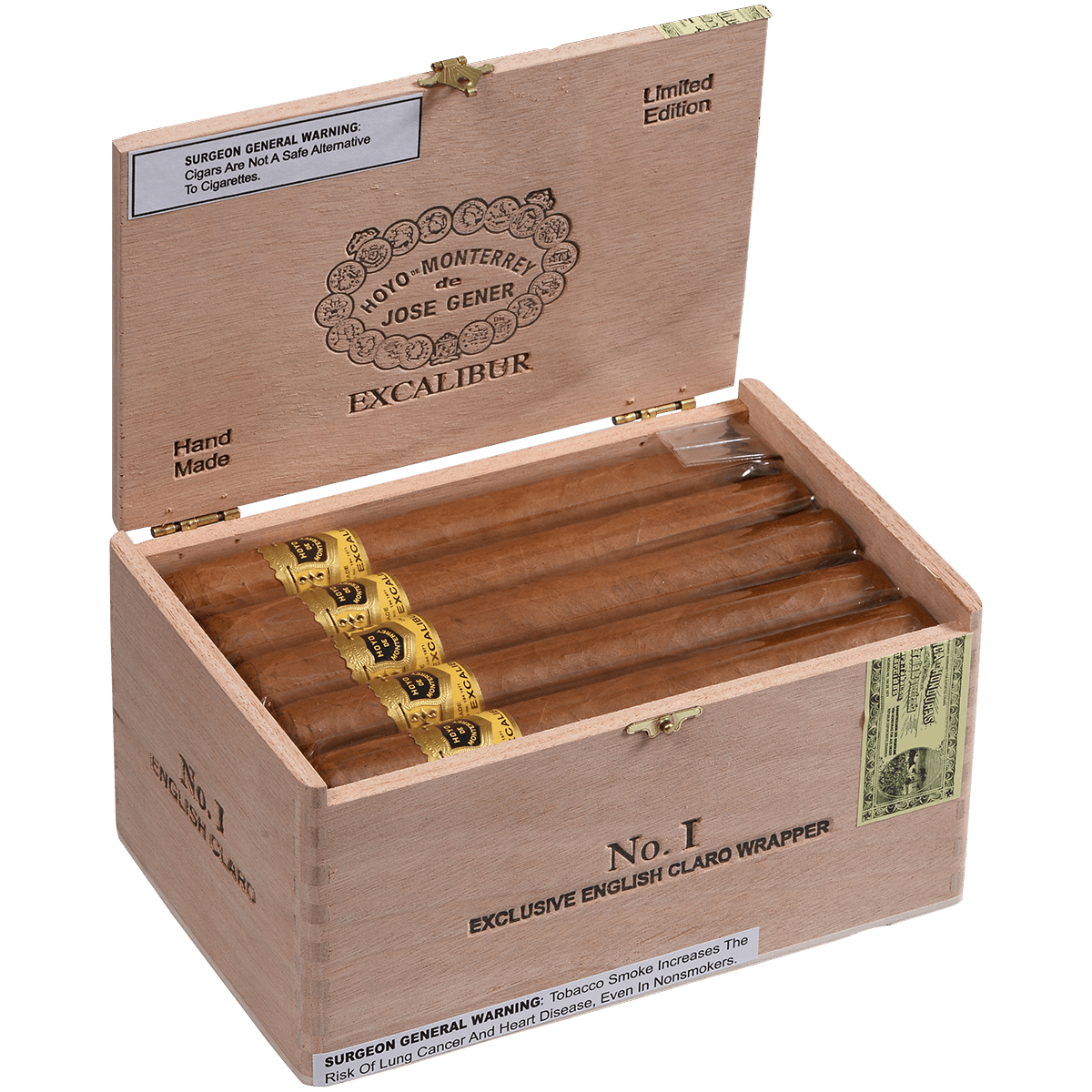 Hoyo Excalibur English Claro No. I 20 Ct. Box 7.25X54
