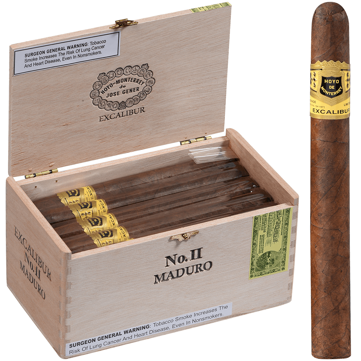 Hoyo Excalibur Maduro No. Ii 20 Ct. Box 6.75X47