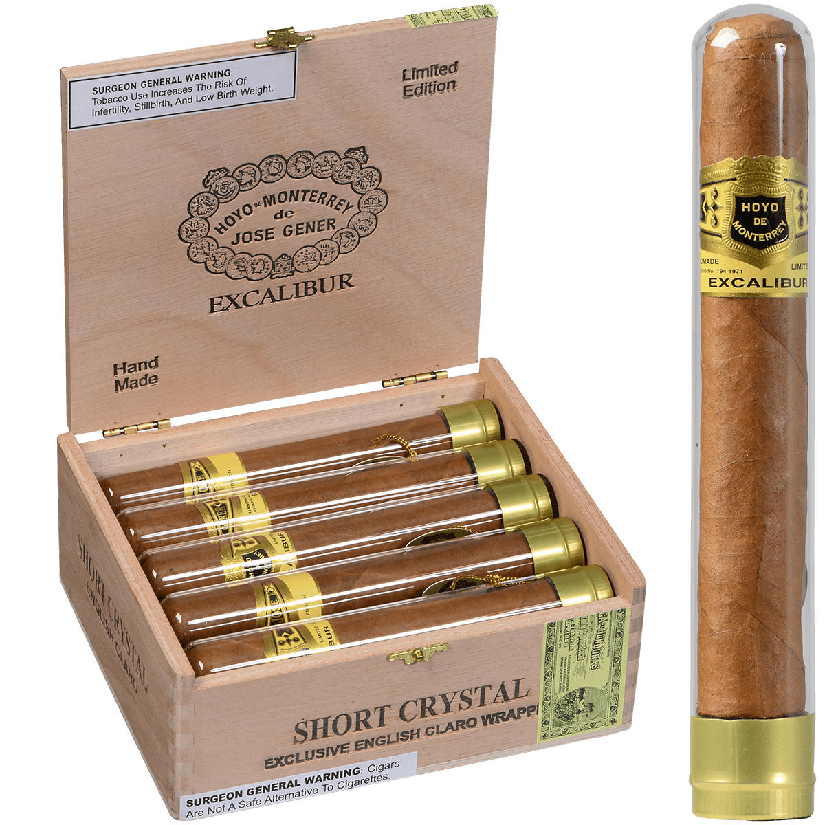 Hoyo Excalibur Short Crystal 10 Ct. Box 5.50X50