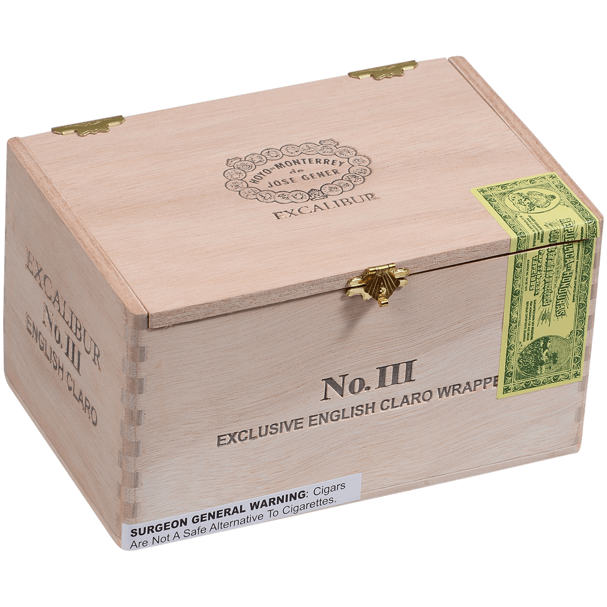 Hoyo Excalibur English Claro No. Iii 20 Ct. Box 6.12X48