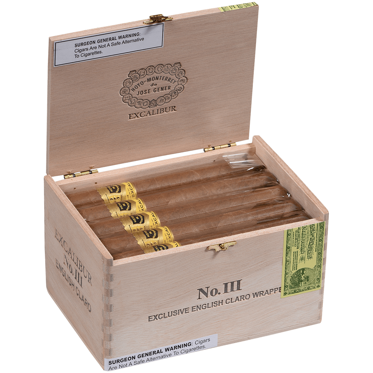 Hoyo Excalibur English Claro No. Iii 20 Ct. Box 6.12X48
