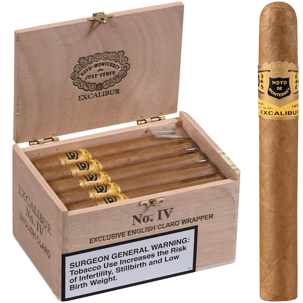 Hoyo Excalibur English Claro No. Iv 20 Ct. Box 5.63X46