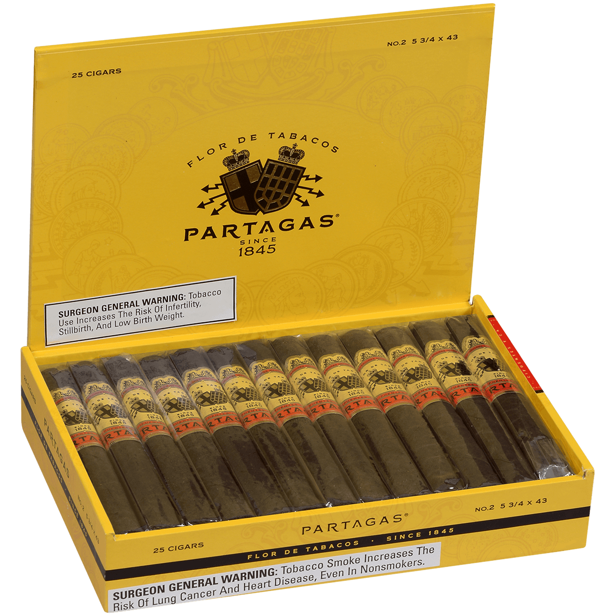 Partagas Number 2 25 Ct. Box 5.75X43