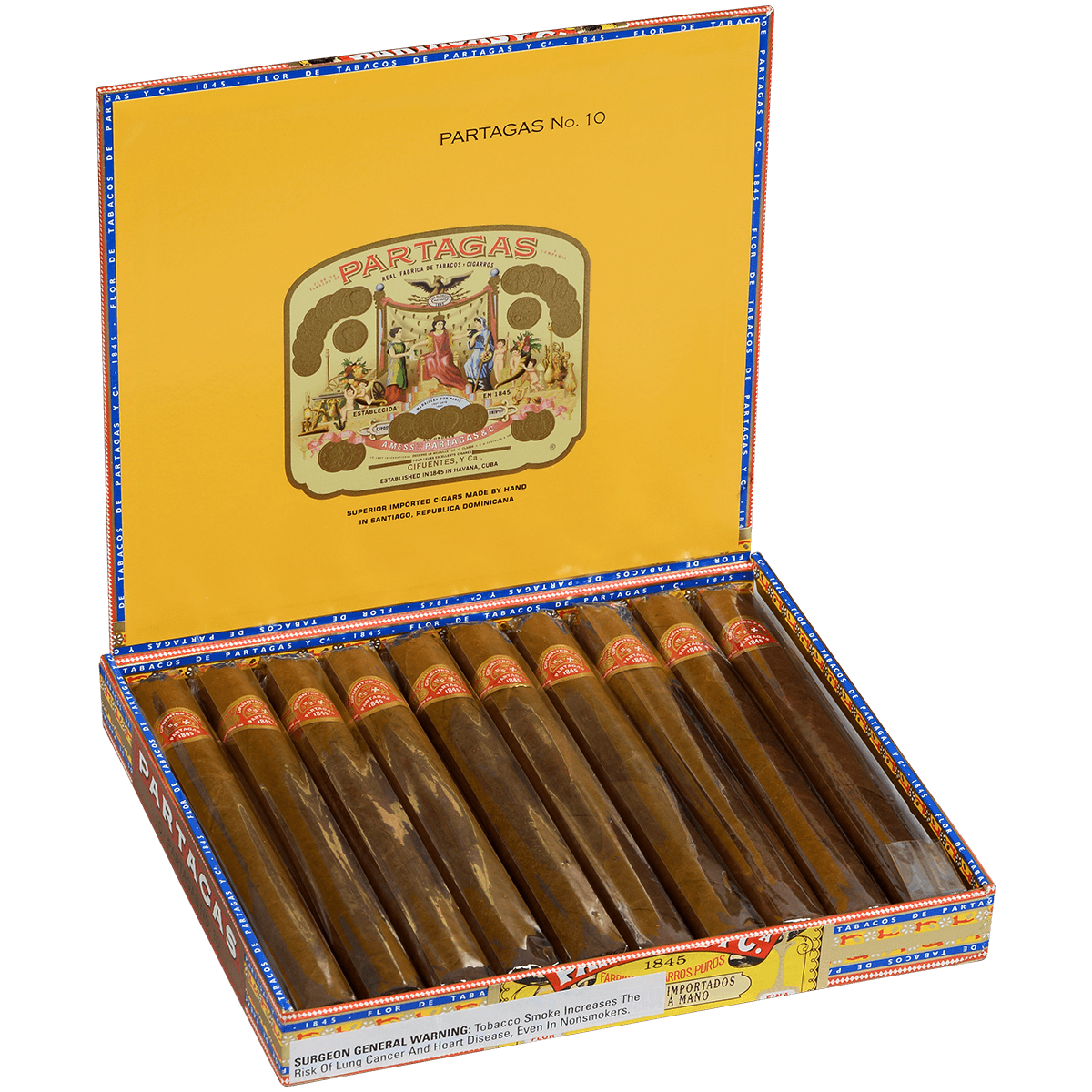 Partagas Number 10 10 Ct. Box 7.50X49