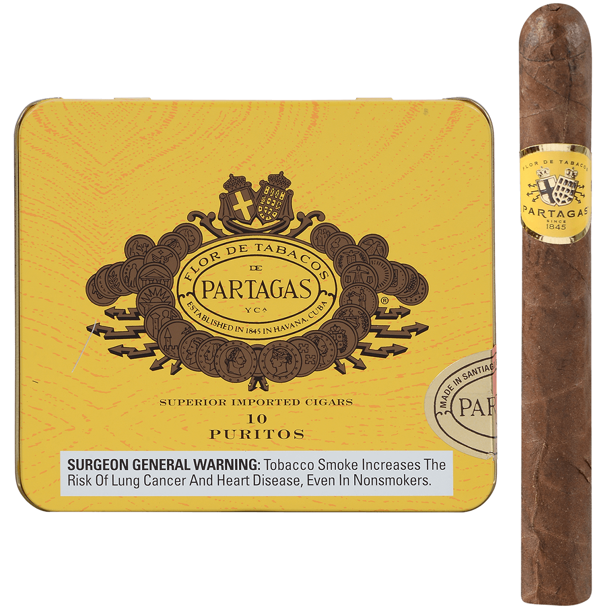 Partagas Puritos 10/10 Packs 4.19X32