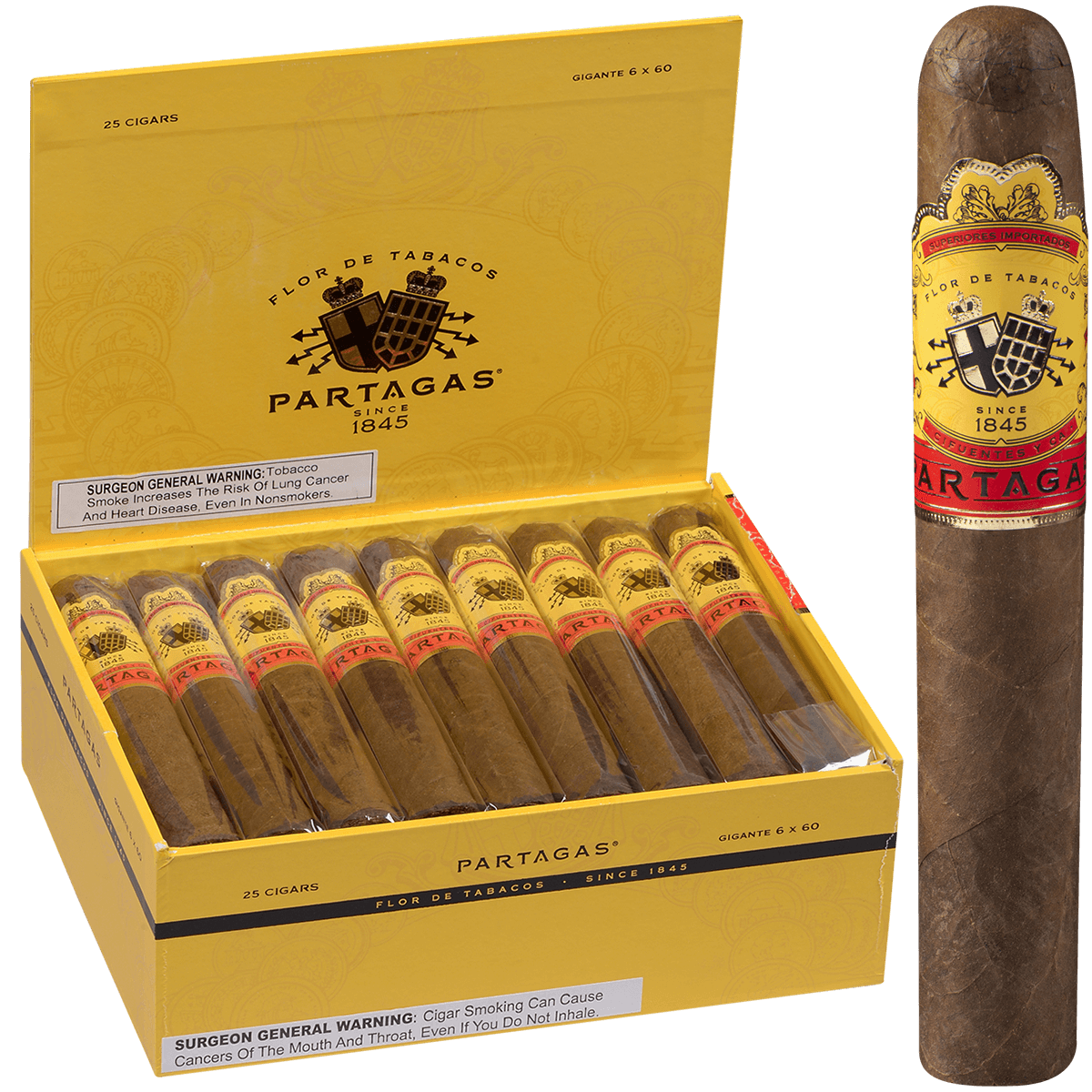 Partagas Gigante 25 Ct. Box 6.00X60