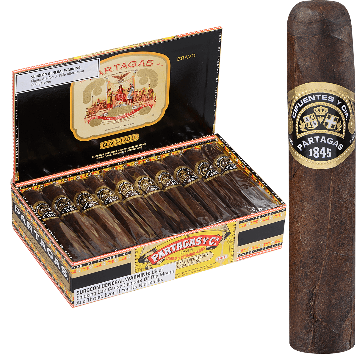 Partagas Black Label Bravo 20 Ct. Box 4.50X54