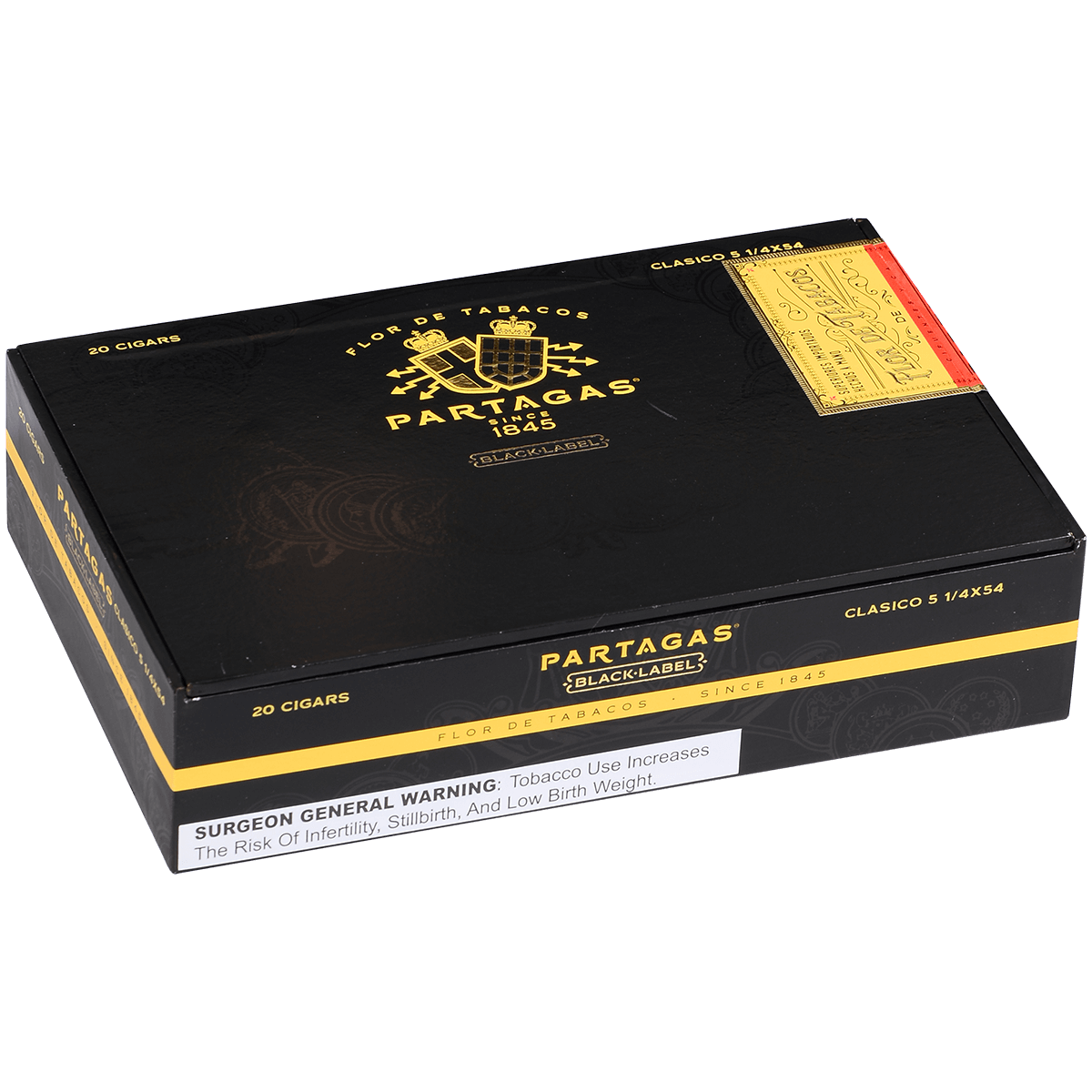 Partagas Black Label Clasico 20 Ct. Box 5.25X54