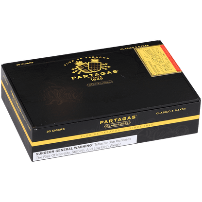 Partagas Black Label Clasico 20 Ct. Box 5.25X54