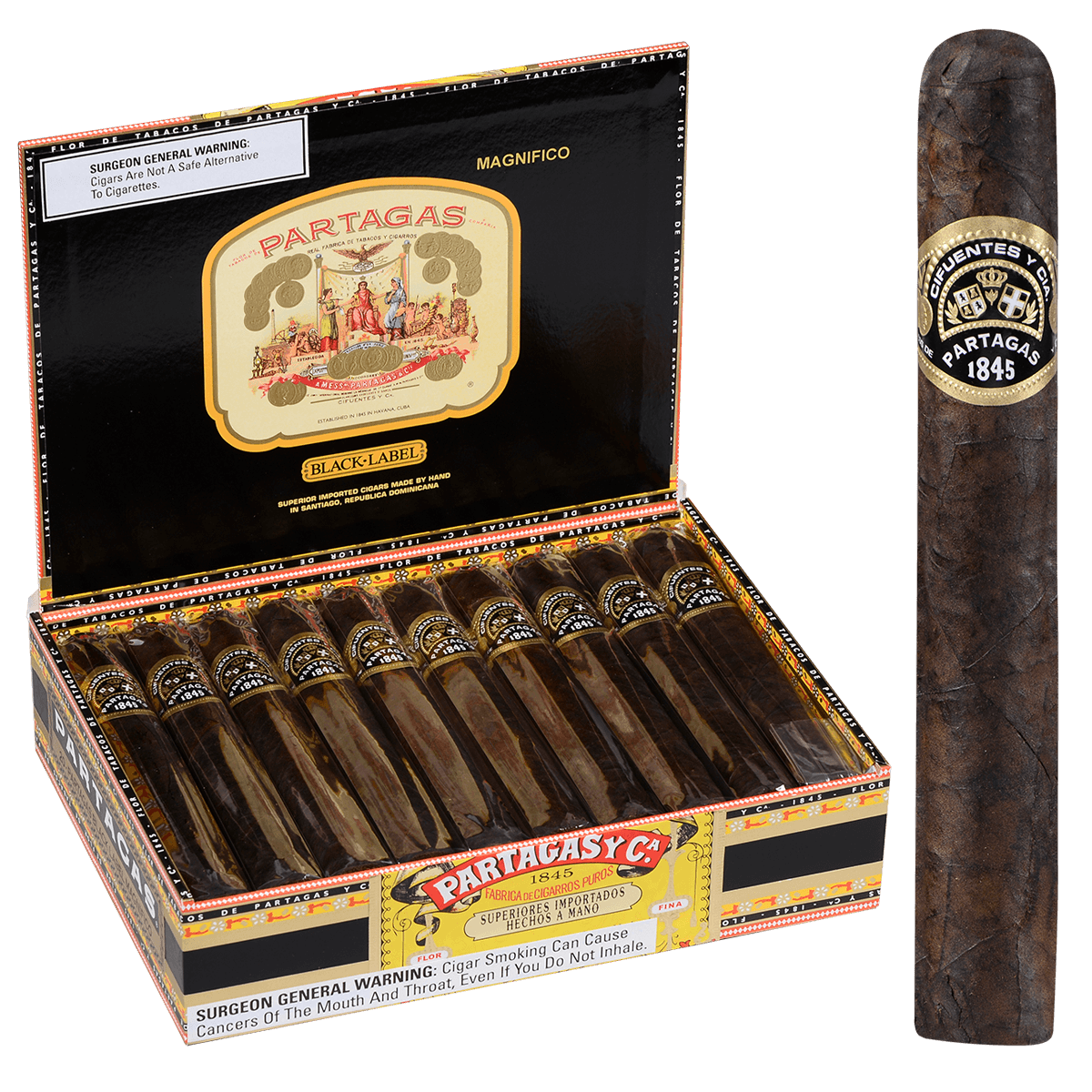 Partagas Black Label Magnifico 20 Ct. Box 6.00X54
