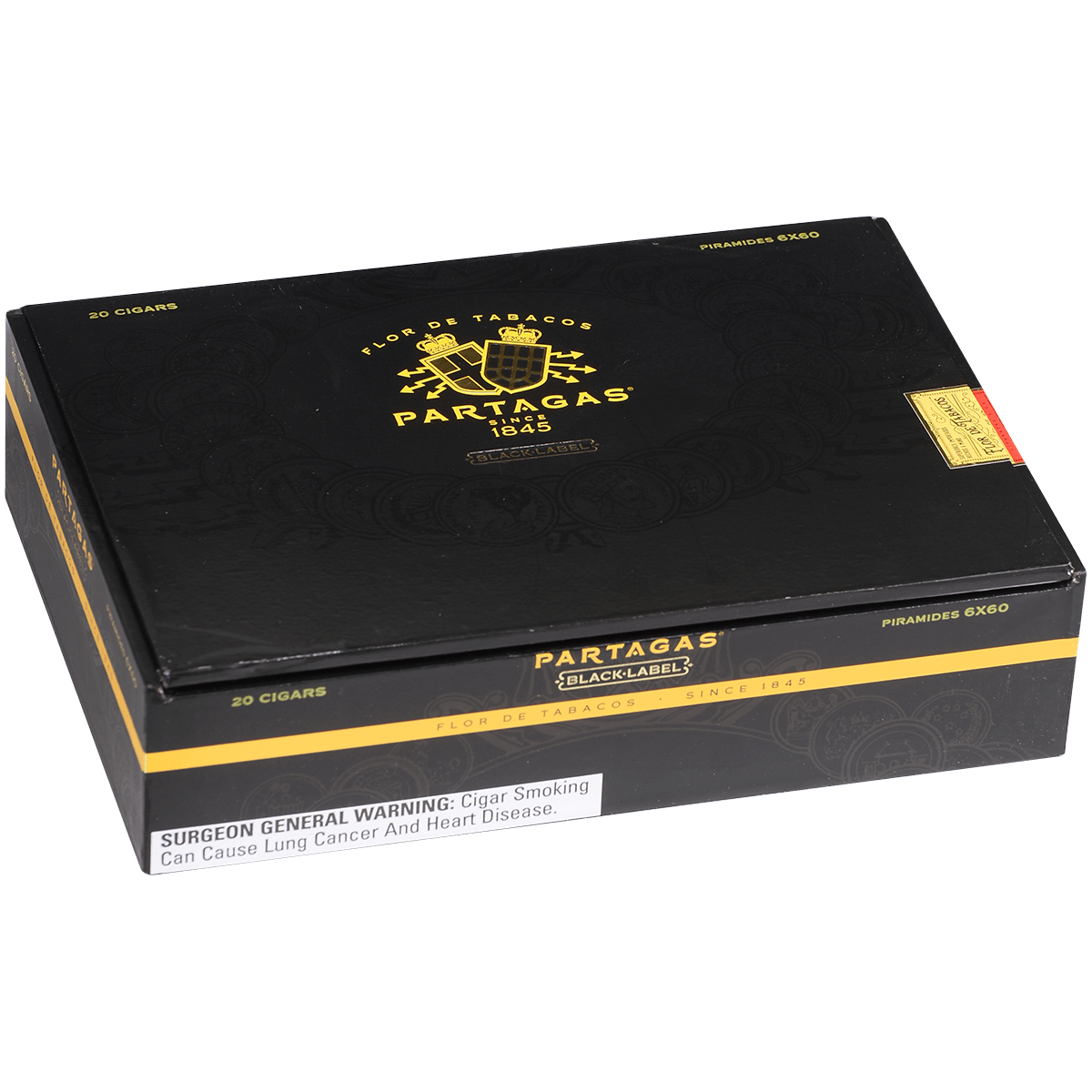 Partagas Black Label Piramide 20 Ct. Box 6.00X60