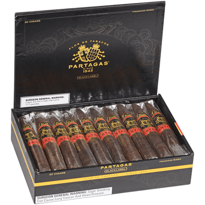 Partagas Black Label Piramide 20 Ct. Box 6.00X60