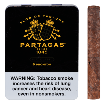 Partagas Black Label Prontos 5/6 Pack Tins 4.19X36