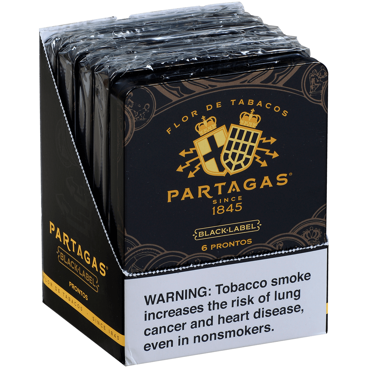 Partagas Black Label Prontos 5/6 Pack Tins 4.19X36