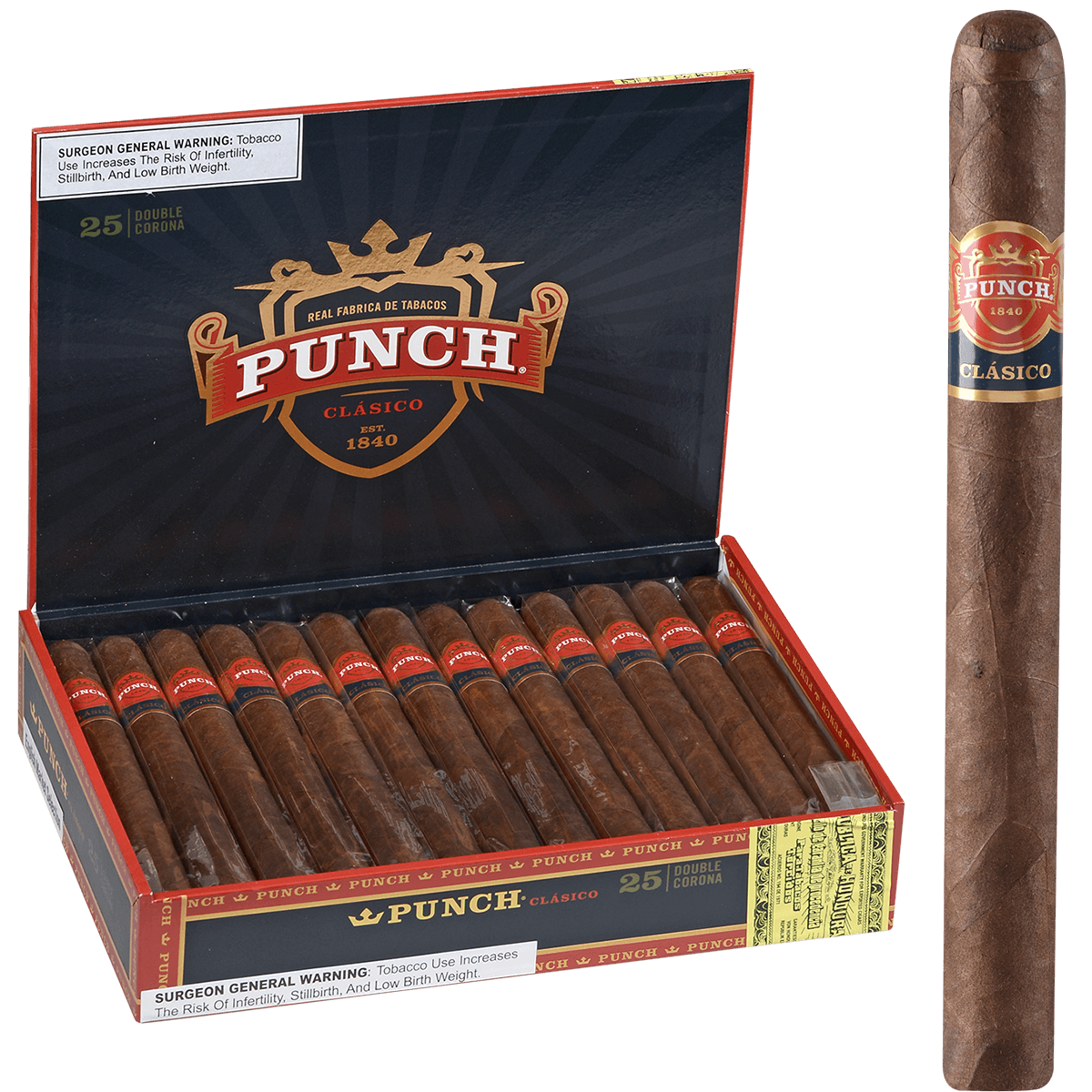 Punch Double Corona Ems 25 Ct. Box 6.75X48
