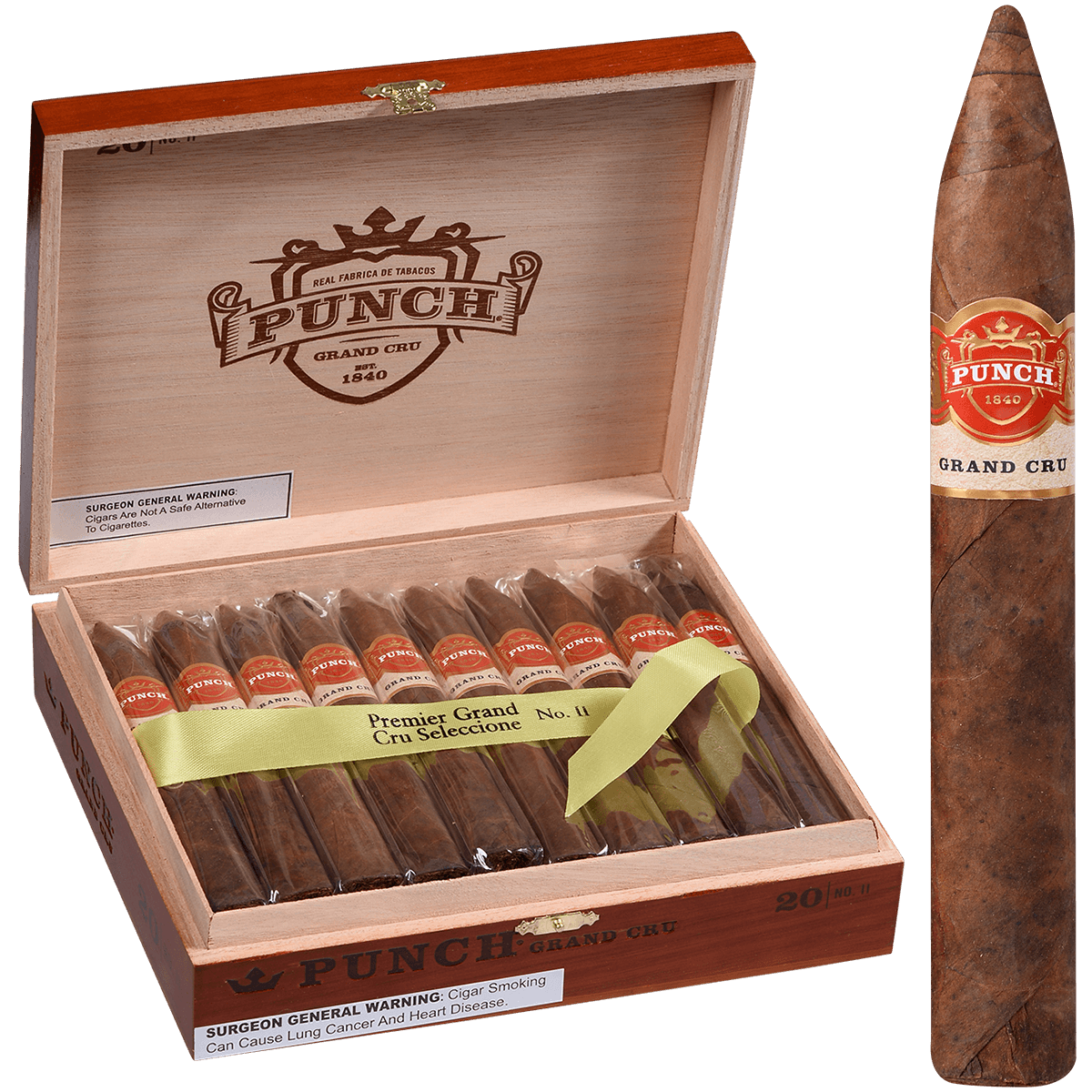 Punch Grand Cru No.Ii Torpedo Natural 20 Ct. Box 6.12X54