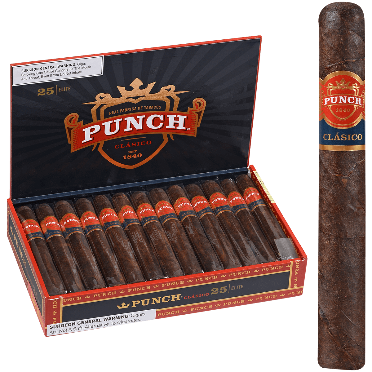 Punch Elites Maduro/Maduro 25 Ct. Box 5.25X44