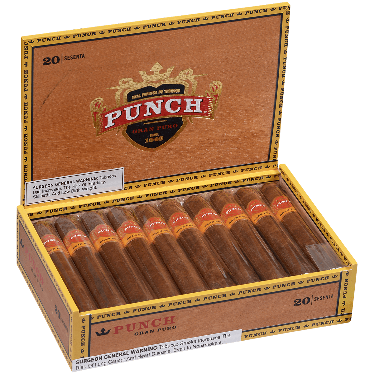 Punch Gran Puro Sesenta 20 Ct. Box 6.25X60