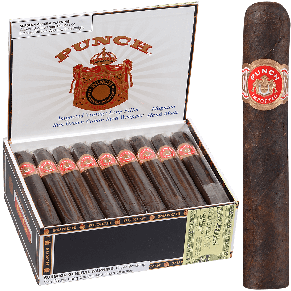 Punch Magnum Maduro/Maduro 25 Ct. Box 5.25X54