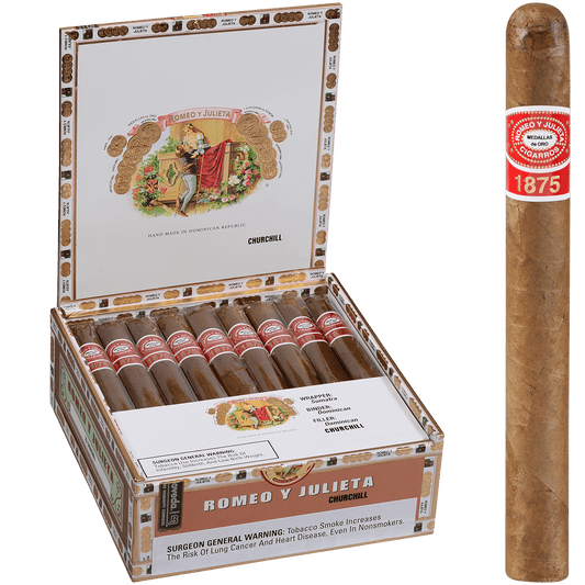 Romeo Y Julieta 1875 Churchill Ems 25 Ct. Box 7.00X50