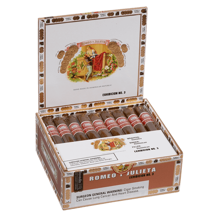 Romeo Y Julieta 1875 Exhibicion #3 Ems 25 Ct. Box 6.00X50