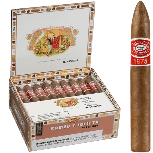 Romeo Y Julieta 1875 Belicoso No. 2 Ems 25 Ct. Box 6.12X52