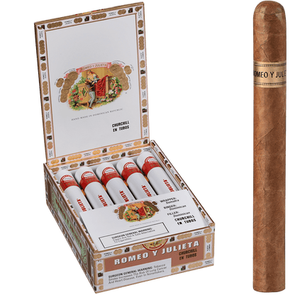 Romeo Y Julieta 1875 Churchill Tubos Ems 10 Ct. Box 7.00X50