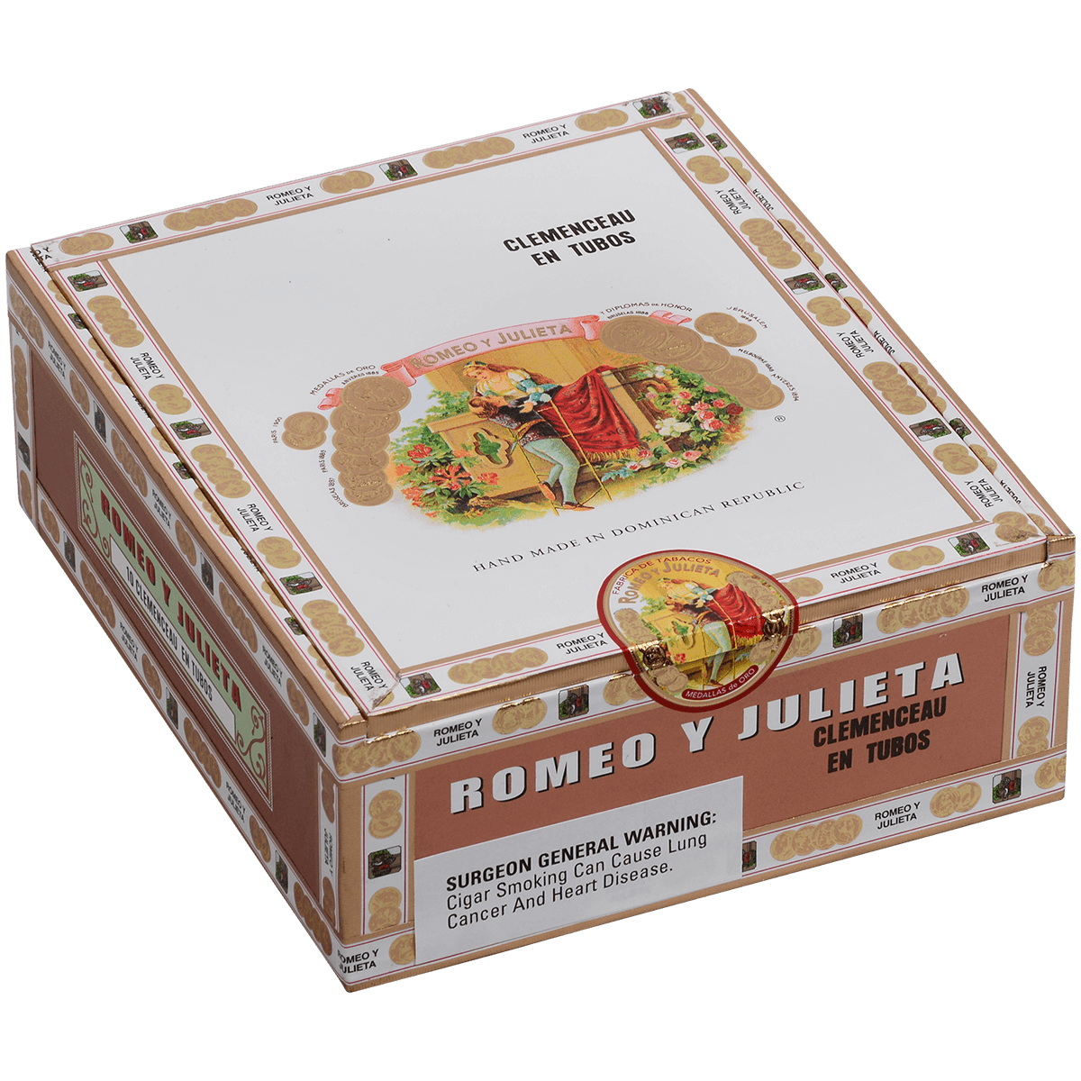 Romeo Y Julieta 1875 Clemenceaus Aluminum Tubos Ems 10 Ct. Box 6.00X50