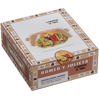 Romeo Y Julieta 1875 Clemenceaus Aluminum Tubos Ems 10 Ct. Box 6.00X50